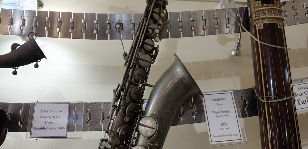 1961 Silver Plated Tenor Saxophone - Belonged to Musician from Assagao (San Thome Museum - Back in Time)