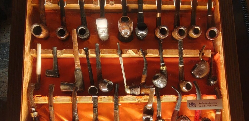 A Collection of Araújo Álvares' Smoking Pipes at Casa Araújo Álvares, Goa (India)