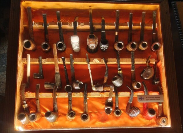 A Collection of Araújo Álvares' Smoking Pipes at Casa Araújo Álvares, Goa (India)