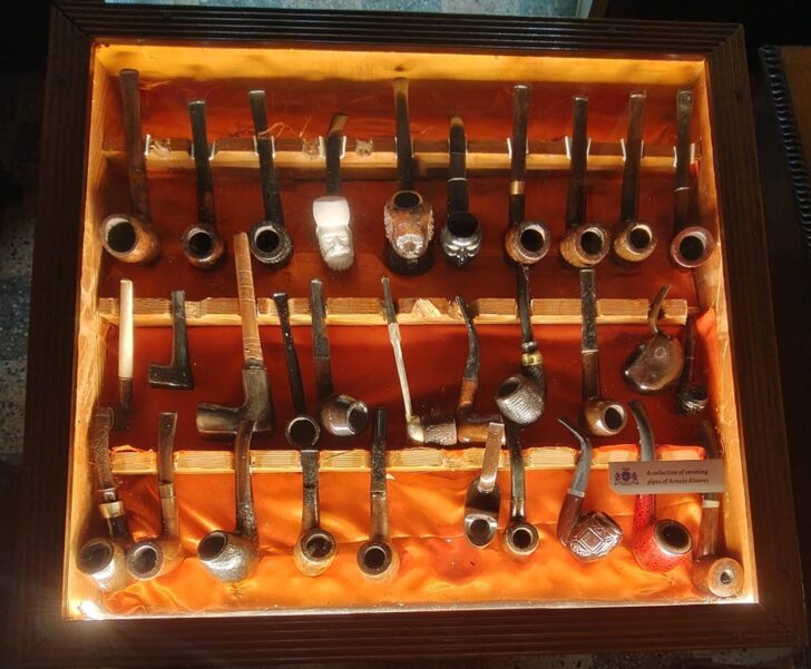 A Collection of Araújo Álvares' Smoking Pipes at Casa Araújo Álvares, Goa (India)