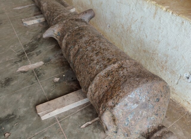 Artillery remains at Cabo de Rama Fort (Goa)