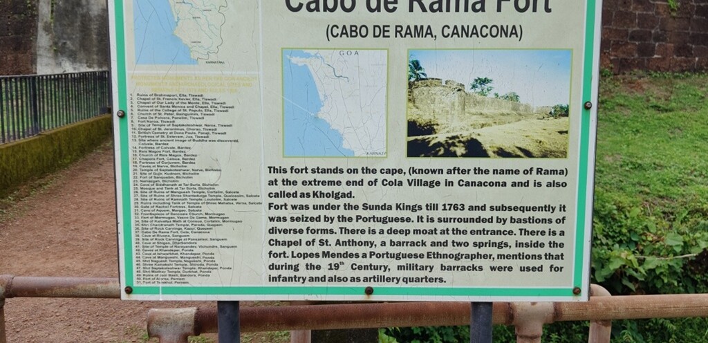 Cabo de Rama Fort - Also called as Kholgad