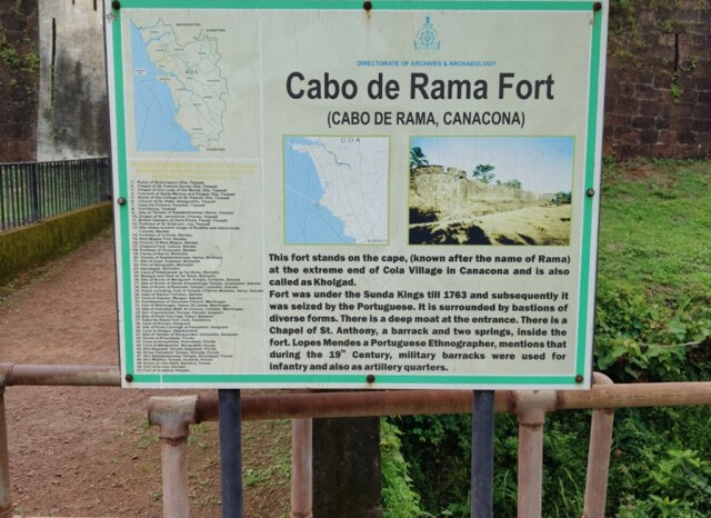 Cabo de Rama Fort - Also called as Kholgad