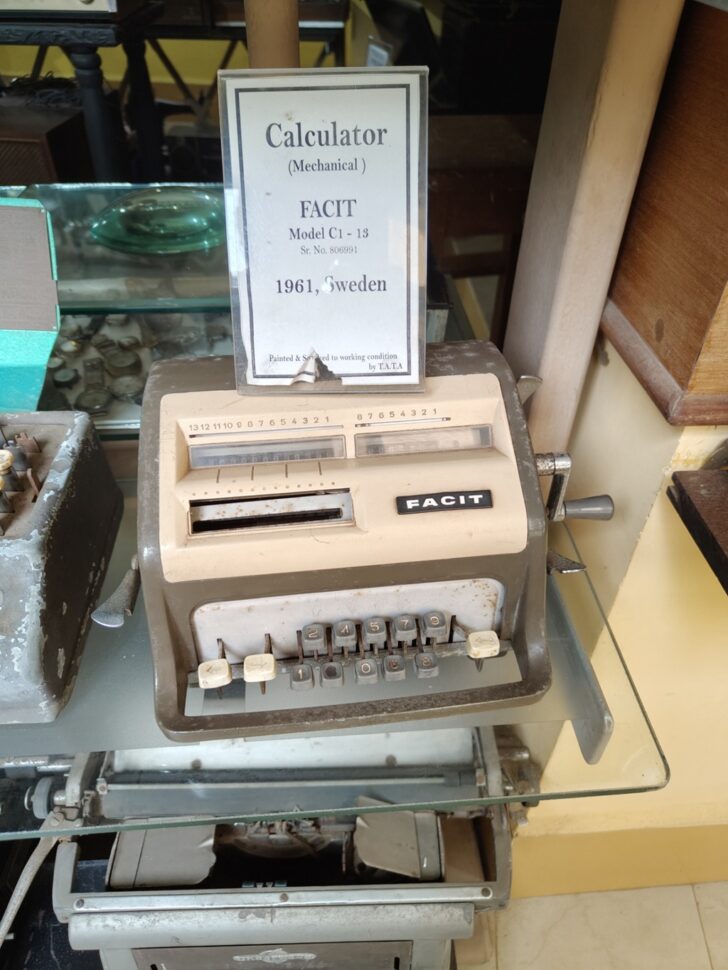 FACIT Mechanical Calculator (1961, Sweden) at San Thome Museum – Back in Time, Varca, Goa (India)
