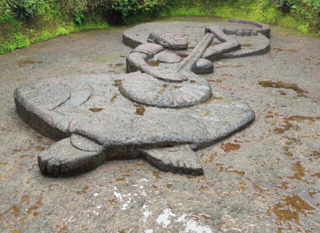 India's Largest, Biggest, Fastest Laterite Sculpture of 'Saint Mirabai' by Maendra Jocelino Araujo Alvares at Big Foot, Goa