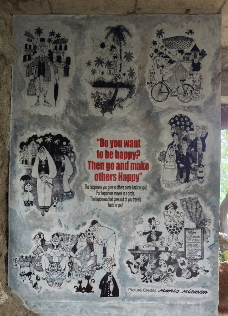 Mario Miranda Cartoons at Big Foot, Goa (India)