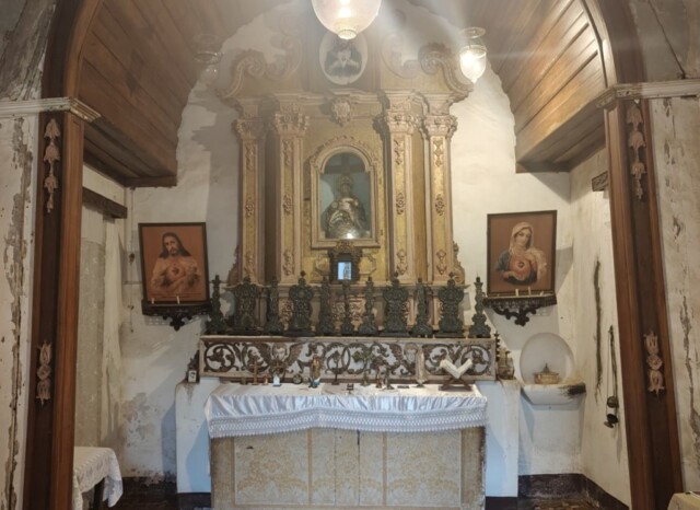 The Chapel at Braganca Pereira Mansion in Chandor, Goa (India)
