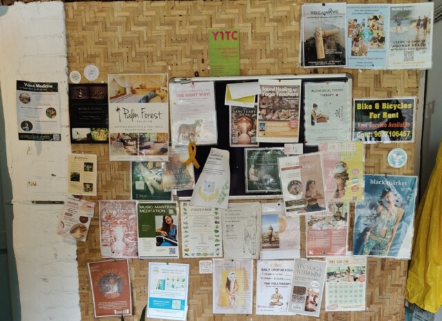 Wall Advertisement at The Mill Cafe in Palolem, Goa (India)