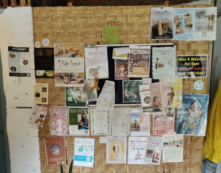 Wall Advertisement at The Mill Cafe in Palolem, Goa (India)