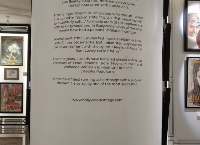 Lux Beauty Soap – Closely Associated with Film Stars (Museum of Bollywood Posters, Jio World Drive, BKC, Mumbai, India)