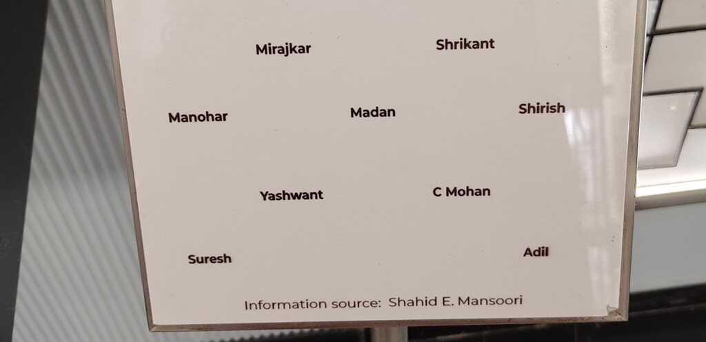 Some Prominent Hindi Film Poster Artists (Museum of Bollywood Posters, Jio World Drive, BKC, Mumbai, India)