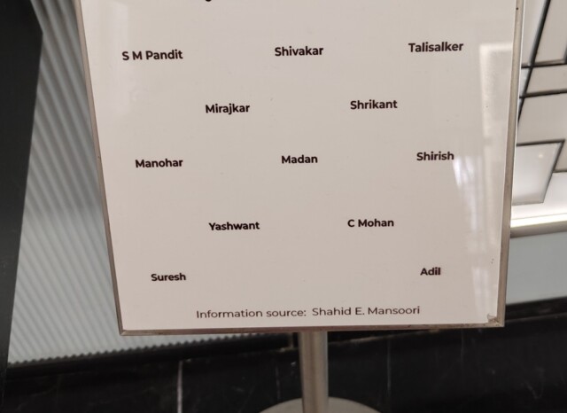 Some Prominent Hindi Film Poster Artists (Museum of Bollywood Posters, Jio World Drive, BKC, Mumbai, India)