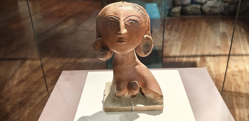 A Terracotta Female Figurine at Bihar Museum, Patna