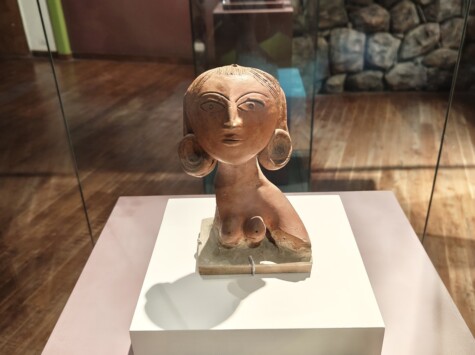 A Terracotta Female Figurine at Bihar Museum, Patna