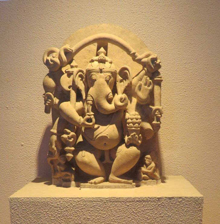 Ganesha in Dancing Pose (C.10th Century A.D.) - Government Museum, Mathura, Uttar Pradesh, India